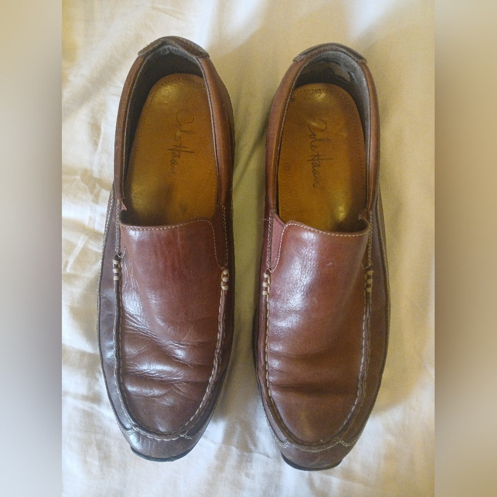 COLE HAAN NikeAir Mens Brown Leathet Slip-On Loafer Shoes C08038-C11 Size 13M